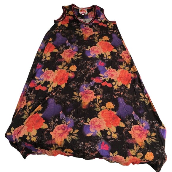 Johnny Was Bossa Nova V-Neck Maxi Dress Boho Chic XS EUC! - Picture 10 of 12